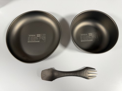 Grayl titanium dining set - titanium,