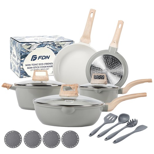 16pcs titanium pots and pans - titanium,