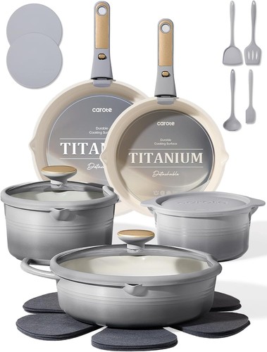 20pcs titanium cookware - titanium, set